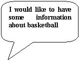 ԲǾαע: I would like to have some information about basketball