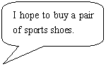 ԲǾαע: I hope to buy a pair of sports shoes.